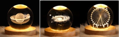 Luminous Starry Sky And Planets Moon Moon Crystal Ball Small Night Lamp Projection Ambience Light Creative Gift New Strange Gift