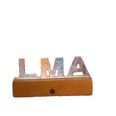 Letter Small Night Lamp Dried Flower Handmade Gift